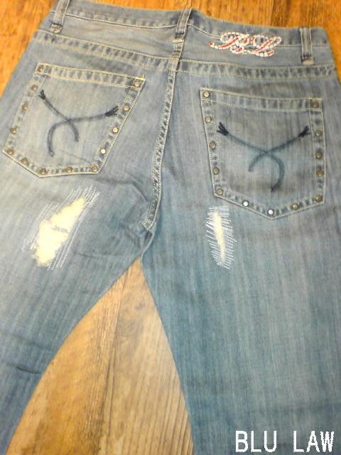 BLU LAW/ブルーロウ ヴィンテージ加工ダメージ デニム パンツ/メンズ☆新品☆セレブ < 男性ファッション  BLU LAW/ブルーロウ ヴィンテージ加工ダメージ デニム パンツ/メンズ☆新品☆セレブ < 男性ファッションの