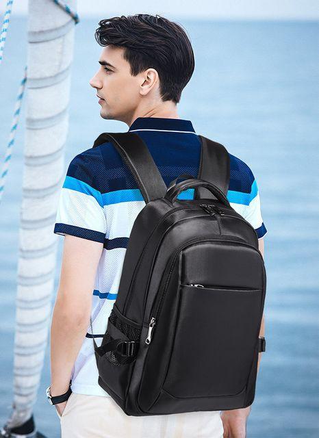 メンズ リュックサック デイパック ブラック USBケーブル < 男性ファッション  メンズ リュックサック デイパック ブラック USBケーブル < 男性ファッションの