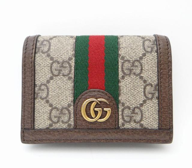GUCCI グッチ 734940 オフィディア GGスプリーム カードケース 二つ折り ブラウン×シェリー<USED>【送料無料】 < ブランド GUCCI グッチ 734940 オフィディア GGスプリーム カードケース 二つ折り ブラウン×シェリー<USED>【送料無料】 < ブランドの
