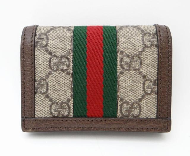 GUCCI グッチ 734940 オフィディア GGスプリーム カードケース 二つ折り ブラウン×シェリー<USED>【送料無料】 < ブランド GUCCI グッチ 734940 オフィディア GGスプリーム カードケース 二つ折り ブラウン×シェリー<USED>【送料無料】 < ブランドの