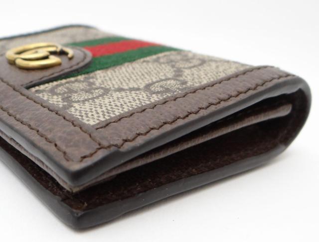 GUCCI グッチ 734940 オフィディア GGスプリーム カードケース 二つ折り ブラウン×シェリー<USED>【送料無料】 < ブランド GUCCI グッチ 734940 オフィディア GGスプリーム カードケース 二つ折り ブラウン×シェリー<USED>【送料無料】 < ブランドの