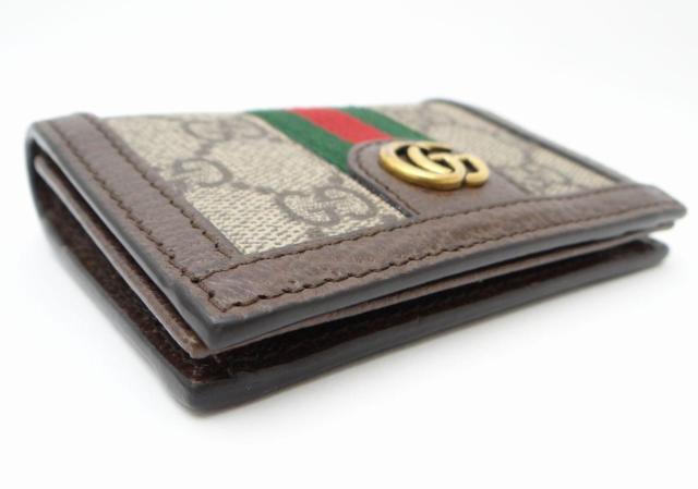GUCCI グッチ 734940 オフィディア GGスプリーム カードケース 二つ折り ブラウン×シェリー<USED>【送料無料】 < ブランド GUCCI グッチ 734940 オフィディア GGスプリーム カードケース 二つ折り ブラウン×シェリー<USED>【送料無料】 < ブランドの