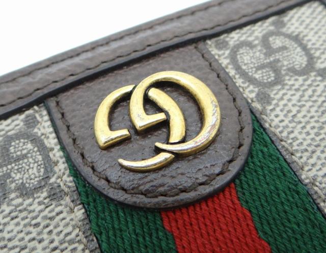 GUCCI グッチ 734940 オフィディア GGスプリーム カードケース 二つ折り ブラウン×シェリー<USED>【送料無料】 < ブランド GUCCI グッチ 734940 オフィディア GGスプリーム カードケース 二つ折り ブラウン×シェリー<USED>【送料無料】 < ブランドの