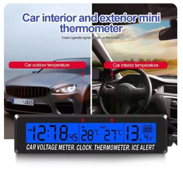 送料無料 未使用品 4in1 車内 デジタル時計 温度計(屋内および屋外) 電圧計 カレンダー 200 < 自動車/バイク 送料無料 未使用品 4in1 車内 デジタル時計 温度計(屋内および屋外) 電圧計 カレンダー 200 < 自動車/バイク