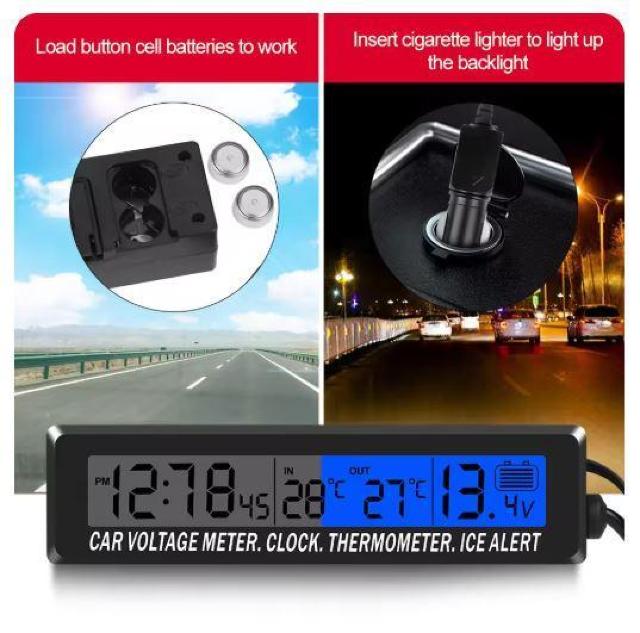 送料無料 未使用品 4in1 車内 デジタル時計 温度計(屋内および屋外) 電圧計 カレンダー 200 < 自動車/バイク 送料無料 未使用品 4in1 車内 デジタル時計 温度計(屋内および屋外) 電圧計 カレンダー 200 < 自動車/バイク