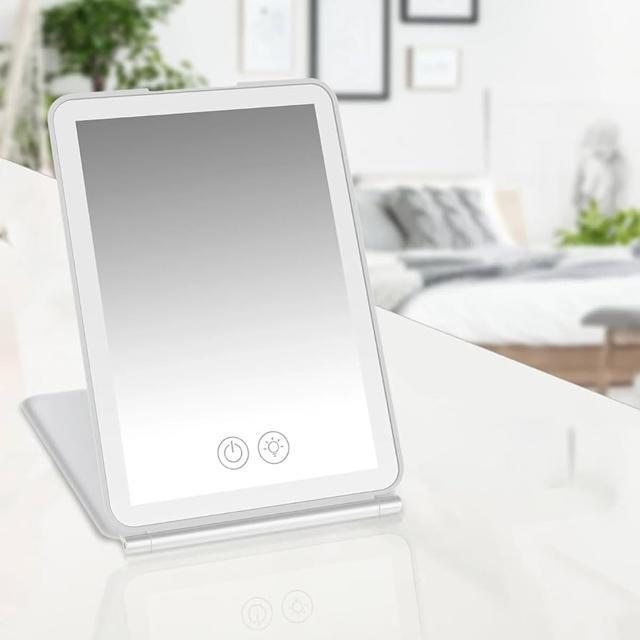 卓上鏡 三面鏡 女優ミラー 折りたたみ 拡大鏡 3倍 鏡 ライト付き < 女性ファッション 卓上鏡 三面鏡 女優ミラー 折りたたみ 拡大鏡 3倍 鏡 ライト付き < 女性ファッションの