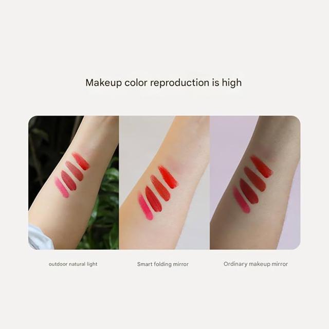 卓上鏡 三面鏡 女優ミラー 折りたたみ 拡大鏡 3倍 鏡 ライト付き < 女性ファッション 卓上鏡 三面鏡 女優ミラー 折りたたみ 拡大鏡 3倍 鏡 ライト付き < 女性ファッションの