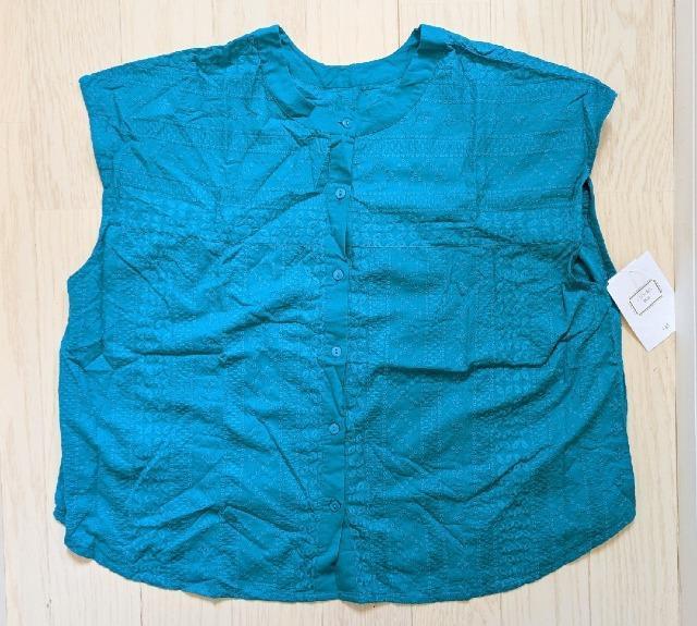 LL★前後2wayコットンレースフレンチスリーブブラウス★ターコイズ★新品★送料無料 < 女性ファッション LL★前後2wayコットンレースフレンチスリーブブラウス★ターコイズ★新品★送料無料 < 女性ファッションの