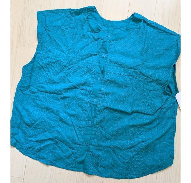 LL★前後2wayコットンレースフレンチスリーブブラウス★ターコイズ★新品★送料無料 < 女性ファッション LL★前後2wayコットンレースフレンチスリーブブラウス★ターコイズ★新品★送料無料 < 女性ファッションの