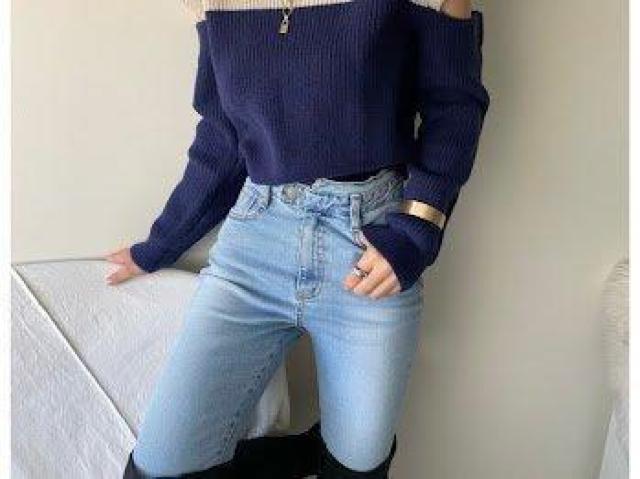 冬 あったかニット マストハブトレンドニット ディテール ネイビー < 女性ファッション 冬 あったかニット マストハブトレンドニット ディテール ネイビー < 女性ファッションの