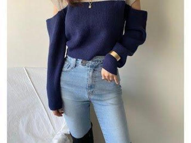 冬 あったかニット マストハブトレンドニット ディテール ネイビー < 女性ファッション 冬 あったかニット マストハブトレンドニット ディテール ネイビー < 女性ファッションの