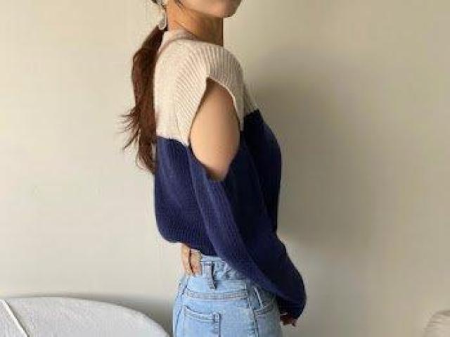 冬 あったかニット マストハブトレンドニット ディテール ネイビー < 女性ファッション 冬 あったかニット マストハブトレンドニット ディテール ネイビー < 女性ファッションの