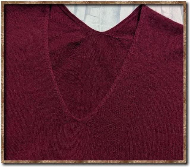 ギャバジンケーティー Vネックウールニット ワインレッド < 女性ファッション ギャバジンケーティー Vネックウールニット ワインレッド < 女性ファッションの