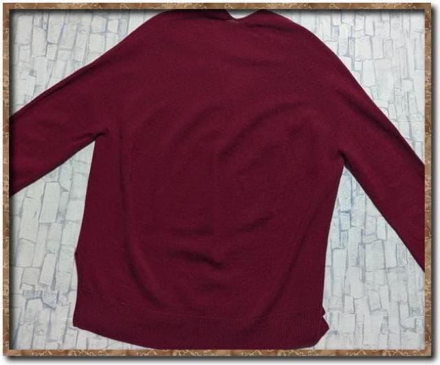 ギャバジンケーティー Vネックウールニット ワインレッド < 女性ファッション ギャバジンケーティー Vネックウールニット ワインレッド < 女性ファッションの