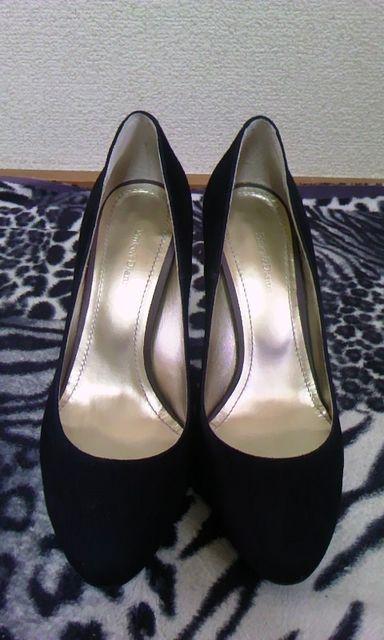 Pinky&Dianne〓黒〓スエード〓35 1/2〓アーモンドトゥ〓新品〓 < ブランド  Pinky&Dianne〓黒〓スエード〓35 1/2〓アーモンドトゥ〓新品〓  < ブランドの