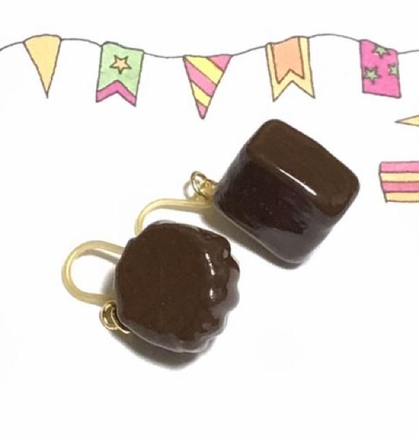 hハンドメイド粘土〓チョコレートピアス < 女性ファッション hハンドメイド粘土〓チョコレートピアス < 女性ファッションの