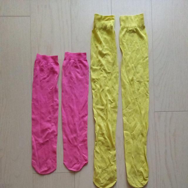 ニーハイソックスとハイソックスのセット 蛍光ピンク 蛍光黄緑 ビビッドピンク ビビッドグリーン ギャル ダンサー コスプレ 激安 < 女性ファッション  ニーハイソックスとハイソックスのセット 蛍光ピンク 蛍光黄緑 ビビッドピンク ビビッドグリーン ギャル ダンサー コスプレ 激安  < 女性ファッションの