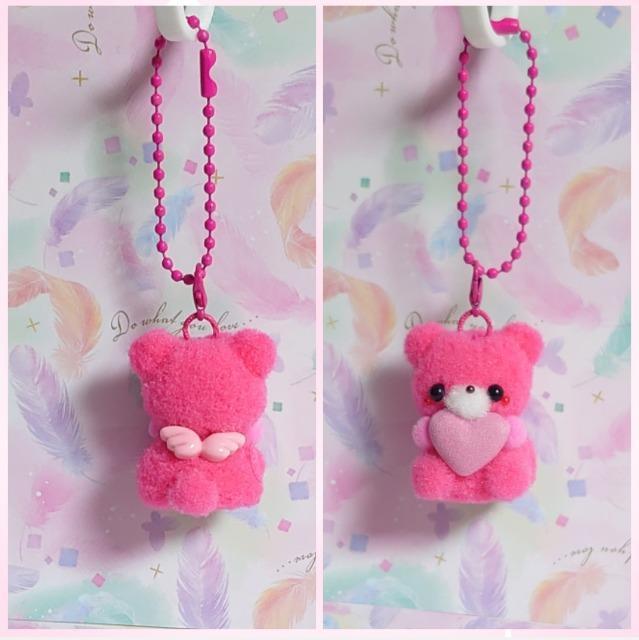 ハンドメイド♪ポンポンマスコット『ハート持ちくま天使』ピンクハートD < ペット/手芸/園芸 ハンドメイド♪ポンポンマスコット『ハート持ちくま天使』ピンクハートD < ペット/手芸/園芸の