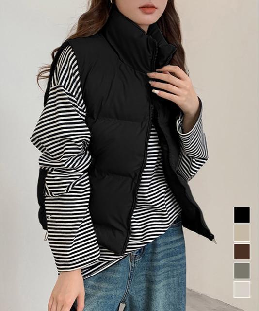 送料無料 新品 ダウンベスト ジップアップパデッドベスト < 女性ファッション 送料無料 新品 ダウンベスト ジップアップパデッドベスト < 女性ファッションの