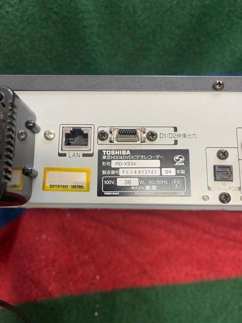 TOSHIBA RD-XS34 HDD/DVD���R�[�_�[ �W�����N �� �Ɠd/AV�� 