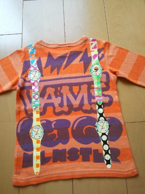 JAMジャム110サスペンダー風ボーダー七分丈ロンTオレンジ < ブランド  JAMジャム110サスペンダー風ボーダー七分丈ロンTオレンジ < ブランドの