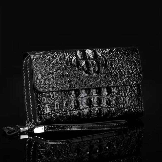 爆ヤス価格2590円★メンズクロコダイルパターンPUクラッチ - スタイリッシュなブラウンビフォルド、腕ストラップ付き コーヒー色 < 男性ファッション 爆ヤス価格2590円★メンズクロコダイルパターンPUクラッチ - スタイリッシュなブラウンビフォルド、腕ストラップ付き コーヒー色 < 男性ファッションの