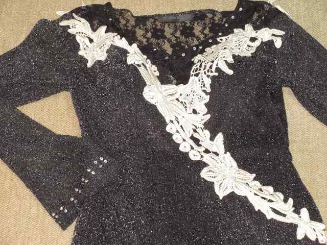 レース*裾フリル*刺繍*ロング丈ドレスワンピース(ブラック) < 女性ファッション レース*裾フリル*刺繍*ロング丈ドレスワンピース(ブラック) < 女性ファッションの