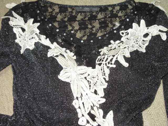 レース*裾フリル*刺繍*ロング丈ドレスワンピース(ブラック) < 女性ファッション レース*裾フリル*刺繍*ロング丈ドレスワンピース(ブラック) < 女性ファッションの