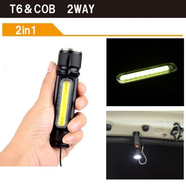 懐中電灯 超小型 COB LED ライト 明るさ380ルーメン 作業灯 USB充電式 防水 防災 伸縮ズーム T6COB < 家電/AV  懐中電灯 超小型 COB LED ライト 明るさ380ルーメン 作業灯 USB充電式 防水 防災 伸縮ズーム T6COB < 家電/AVの