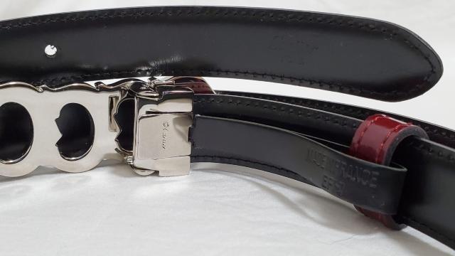 正規美 レア カルティエ 5連ロゴ コンビネーションCバックル レザーベルト 赤×黒 81~94 調節可 クラシックラグジュアリー < ブランド  正規美 レア カルティエ 5連ロゴ コンビネーションCバックル レザーベルト 赤×黒 81~94 調節可 クラシックラグジュアリー < ブランドの