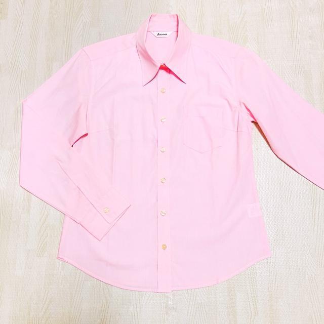【美品】シルク混コットン長袖シャツ/サイズM/ピンク < 女性ファッション  【美品】シルク混コットン長袖シャツ/サイズM/ピンク < 女性ファッションの