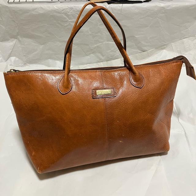 【ヴィンテージ】【Kawano / カワノバッグ】 牛革 / トートバッグ 茶 レザー < 女性ファッション  【ヴィンテージ】【Kawano / カワノバッグ】 牛革 / トートバッグ 茶 レザー  < 女性ファッションの