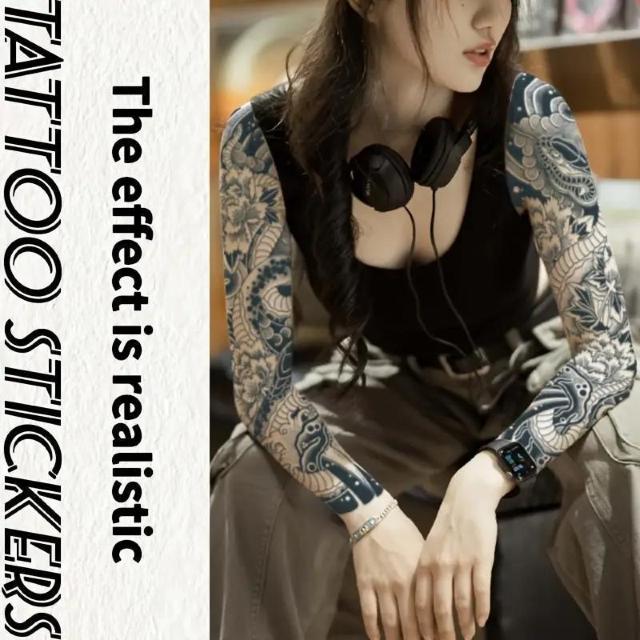 お試し価格690円★2枚セット大型ハーブタトゥースリーブ - リアルなアームタトゥー、防水 15.5cm x 6.1インチ < 男性ファッション お試し価格690円★2枚セット大型ハーブタトゥースリーブ - リアルなアームタトゥー、防水 15.5cm x 6.1インチ < 男性ファッションの