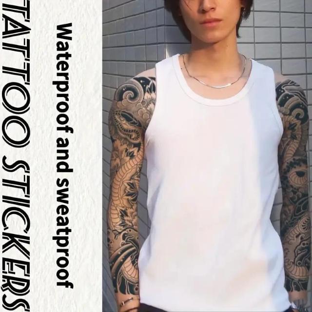 お試し価格690円★2枚セット大型ハーブタトゥースリーブ - リアルなアームタトゥー、防水 15.5cm x 6.1インチ < 男性ファッション お試し価格690円★2枚セット大型ハーブタトゥースリーブ - リアルなアームタトゥー、防水 15.5cm x 6.1インチ < 男性ファッションの