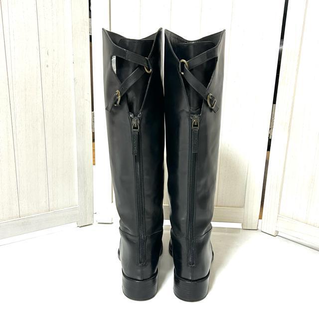 美品 SARTORE サルトル バックベルト ロングブーツ 黒 37 < ブランド  美品 SARTORE サルトル バックベルト ロングブーツ 黒 37 < ブランドの