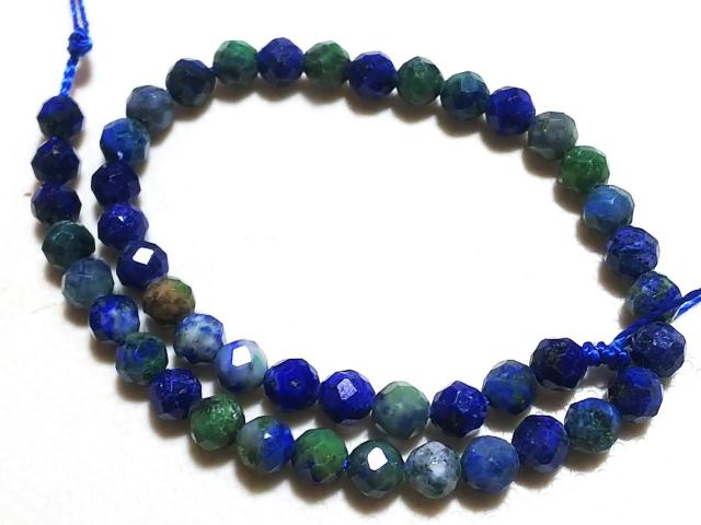 天然石★ラピスラズリ 4mm64面カット 半連 < 女性アクセサリー/時計  天然石★ラピスラズリ 4mm64面カット 半連  < 女性アクセサリー/時計の