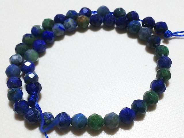 天然石★ラピスラズリ 4mm64面カット 半連 < 女性アクセサリー/時計  天然石★ラピスラズリ 4mm64面カット 半連 < 女性アクセサリー/時計の