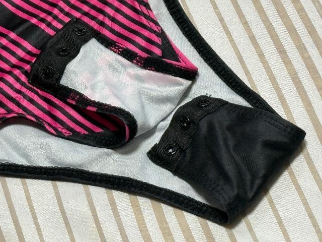 ブラックに映えるピンクのスターストライプ★Coolaneイベント衣装用ハイレグレオタード★Lサイズ < レジャー/スポーツ ブラックに映えるピンクのスターストライプ★Coolaneイベント衣装用ハイレグレオタード★Lサイズ < レジャー/スポーツの