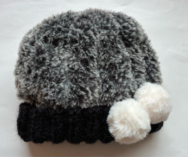 ハンドメイド ニット帽 ふわふわモコモコ ウール100% ブラック < 女性ファッション ハンドメイド ニット帽 ふわふわモコモコ ウール100% ブラック < 女性ファッションの