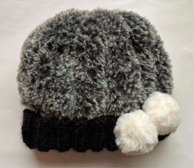 ハンドメイド ニット帽 ふわふわモコモコ ウール100% ブラック < 女性ファッション ハンドメイド ニット帽 ふわふわモコモコ ウール100% ブラック < 女性ファッションの
