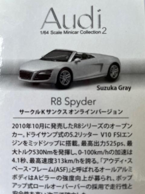 アウディ2 R8 スパイダー 【サークルKサンクスオンライン限定】 ★京商サンクス限定★ < ホビー  アウディ2 R8 スパイダー 【サークルKサンクスオンライン限定】 ★京商サンクス限定★ < ホビーの