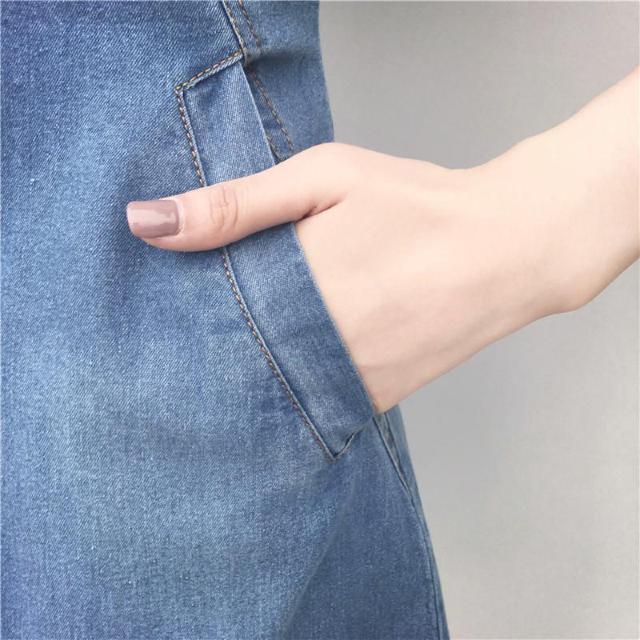 デニムワンピース チュニック ポケット付 レディース Vネック 半袖 体型カバー カジュアル かわいい 膝丈 デニムワンピ 春夏秋 < 女性ファッション  デニムワンピース チュニック ポケット付 レディース Vネック 半袖 体型カバー カジュアル かわいい 膝丈 デニムワンピ 春夏秋 < 女性ファッションの