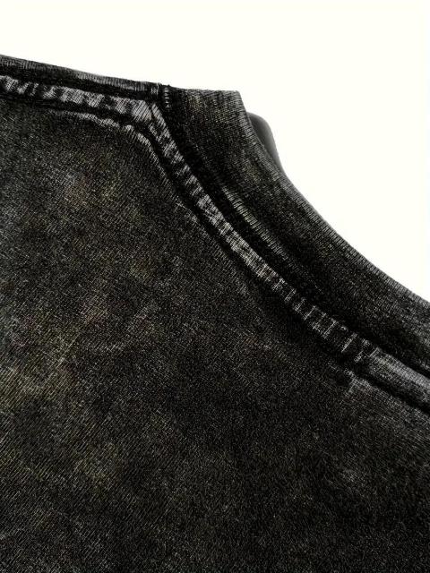 超お買い得1390円★メンズビンテージグラフィックプリントコットンターシャツ - ルーズフィット(日本サイズXL相当) < 男性ファッション  超お買い得1390円★メンズビンテージグラフィックプリントコットンターシャツ - ルーズフィット(日本サイズXL相当) < 男性ファッションの
