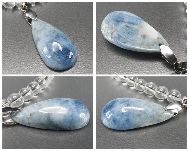 一点物天然石アクアマリンペンダント水晶6mmネックレス808-052RYZa < 女性アクセサリー/時計  一点物天然石アクアマリンペンダント水晶6mmネックレス808-052RYZa < 女性アクセサリー/時計の