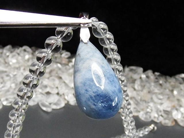 一点物天然石アクアマリンペンダント水晶6mmネックレス808-052RYZa < 女性アクセサリー/時計  一点物天然石アクアマリンペンダント水晶6mmネックレス808-052RYZa < 女性アクセサリー/時計の