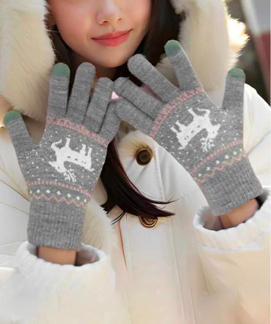 送料無料 新品 トナカイ柄手袋タッチパネル対応ニット手袋 < 女性ファッション 送料無料 新品 トナカイ柄手袋タッチパネル対応ニット手袋 < 女性ファッションの