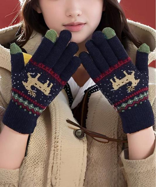 送料無料 新品 トナカイ柄手袋タッチパネル対応ニット手袋 < 女性ファッション 送料無料 新品 トナカイ柄手袋タッチパネル対応ニット手袋 < 女性ファッションの