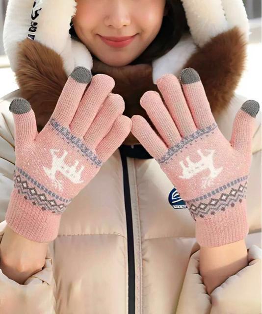 送料無料 新品 トナカイ柄手袋タッチパネル対応ニット手袋 < 女性ファッション 送料無料 新品 トナカイ柄手袋タッチパネル対応ニット手袋 < 女性ファッションの