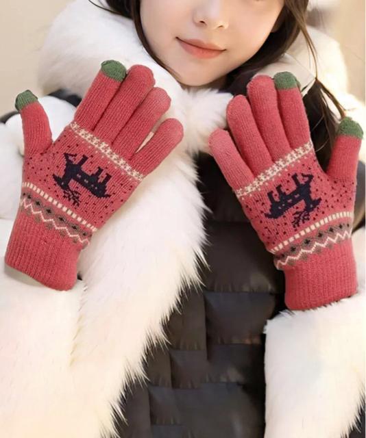 送料無料 新品 トナカイ柄手袋タッチパネル対応ニット手袋 < 女性ファッション 送料無料 新品 トナカイ柄手袋タッチパネル対応ニット手袋 < 女性ファッションの