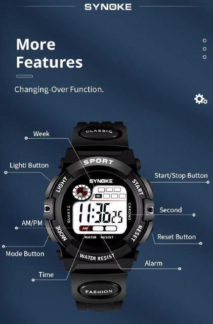 Synoke�@�q���@�L�b�Y �r���v�@�f�W�^���@�E�H�b�`�@�u���b�N�@�u���[�@�����Y�@�j�� ���@�\�@�d�q���v�@�X�|�[�c�@�h���@80 �� �j���A�N�Z�T���[/���v�� 